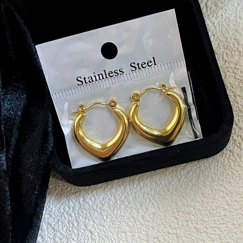 18K Gold Plated Stainless Steel Earrings Geometric Irregular Minimalist Temperament Earrings