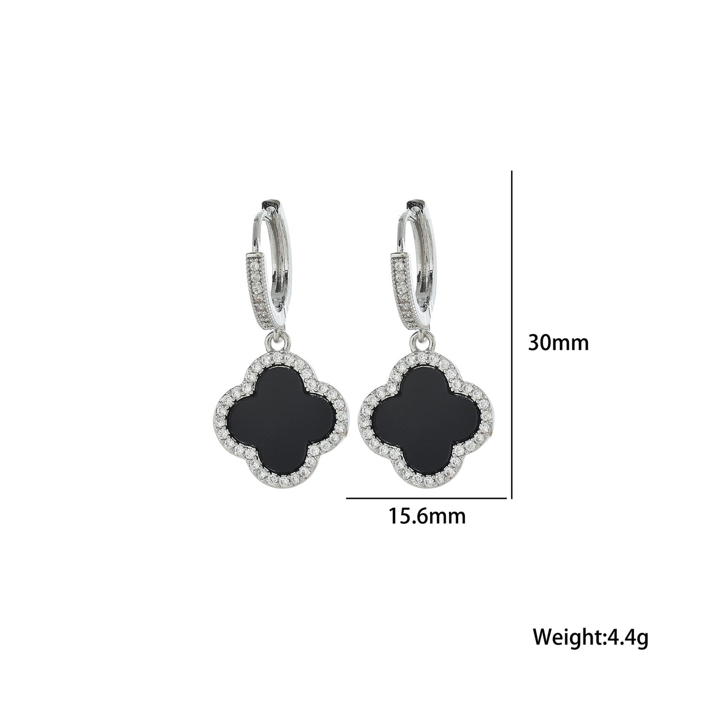 Four-leaf clover ear buckle new earrings temperament high-end source manufacturer four-leaf clover earrings
