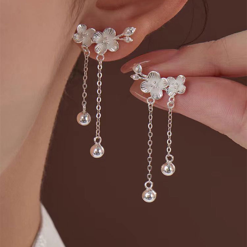 Silver-plated Natural Aquamarine Moonstone Necklace Women's High Sense Ins Wind Niche Versatile Oval Pendant Collarbone Chain