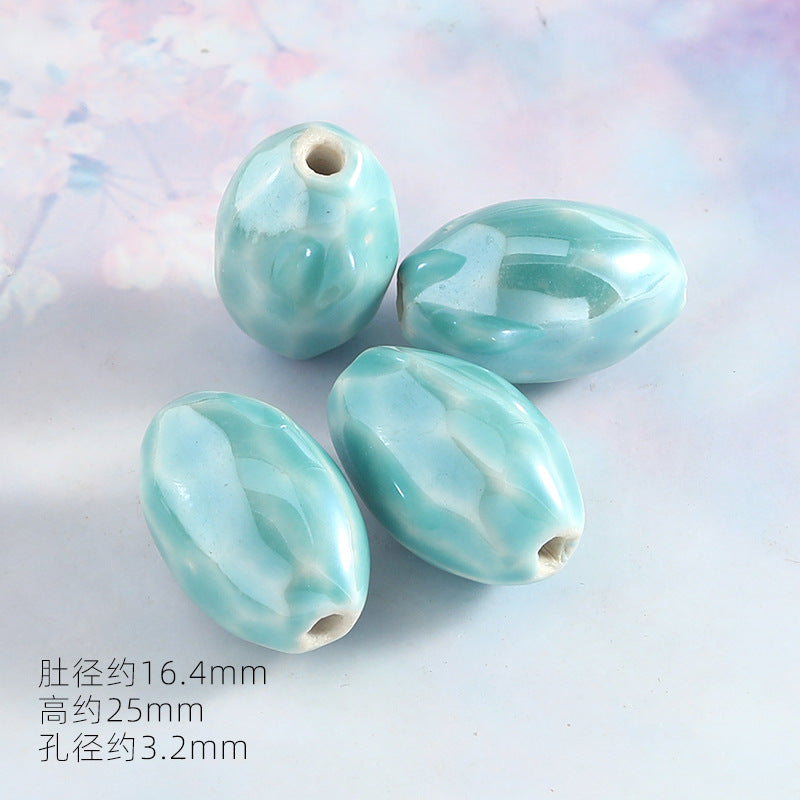 Ocean Wind Ceramic Beads Rabbit Conch Cat Claws Beaded Accessories Handmade Material DIY Loose Beads Bracelet Accessories