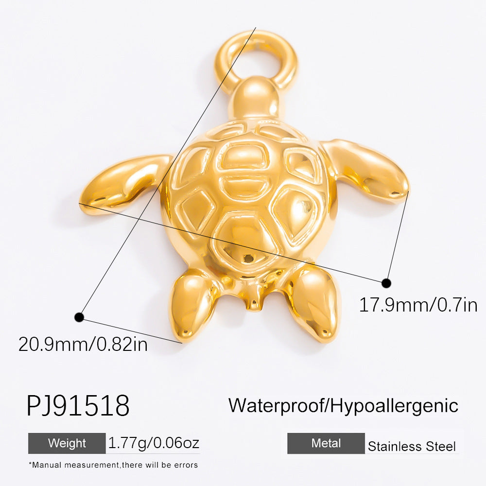 DIY Jewelry Accessories Do Not Fade, High-end Necklace Accessories Electroplated 18k Real Gold Stainless Steel Pendant Single Pendant