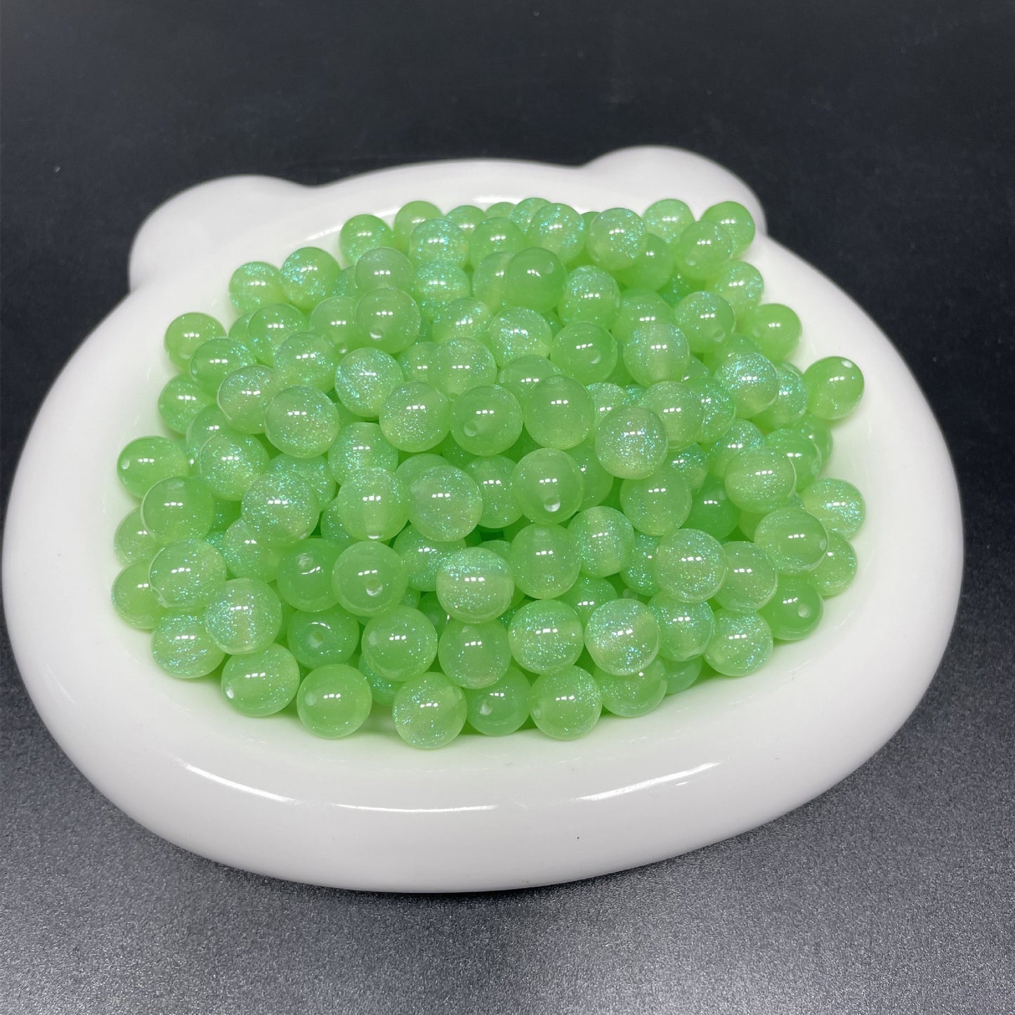 8/10/12 Mm Resin Fine Flash Starry Sky Mermaid Ji Round Beads Resin Imitation Cat Eye Beads DIY Bracelet Accessories