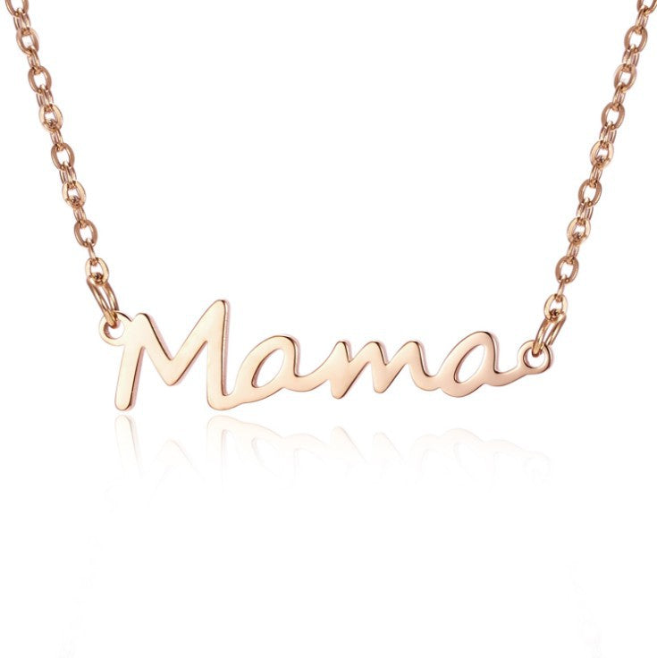 European and American Fashion Personalized Mother's Day Gift Mama Small Fresh Necklace Collarbone Chain, Source