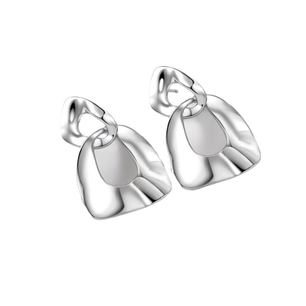 European and American Fashion Metal 22K Gold Personalized Earrings Female Trendy Style Female Internet Celebrities with The Same Temperament Earrings Jewelry