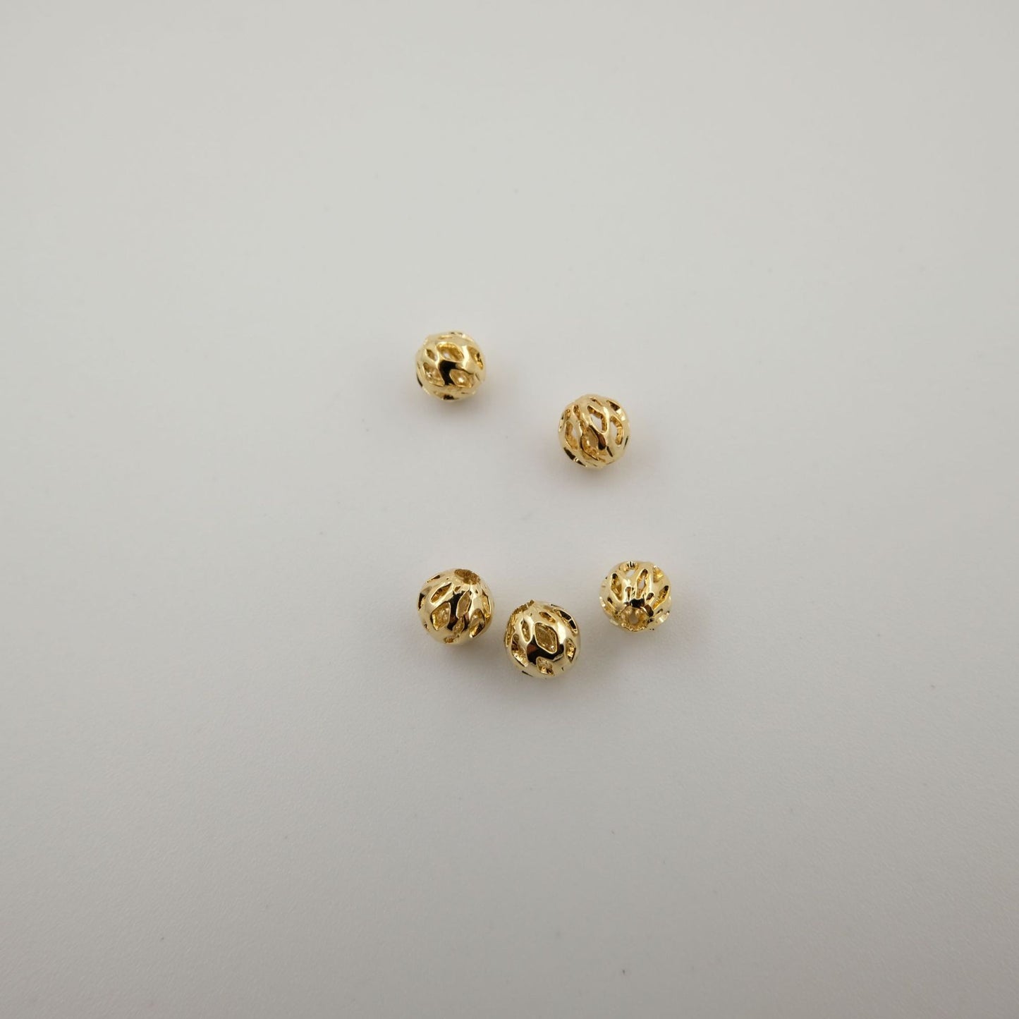 Hollow Beads Hollow Ball DIY Accessories Beads Necklace Beads Bracelet Beads Loose Beads Copper Plated Real Gold 14K18K Color Retention