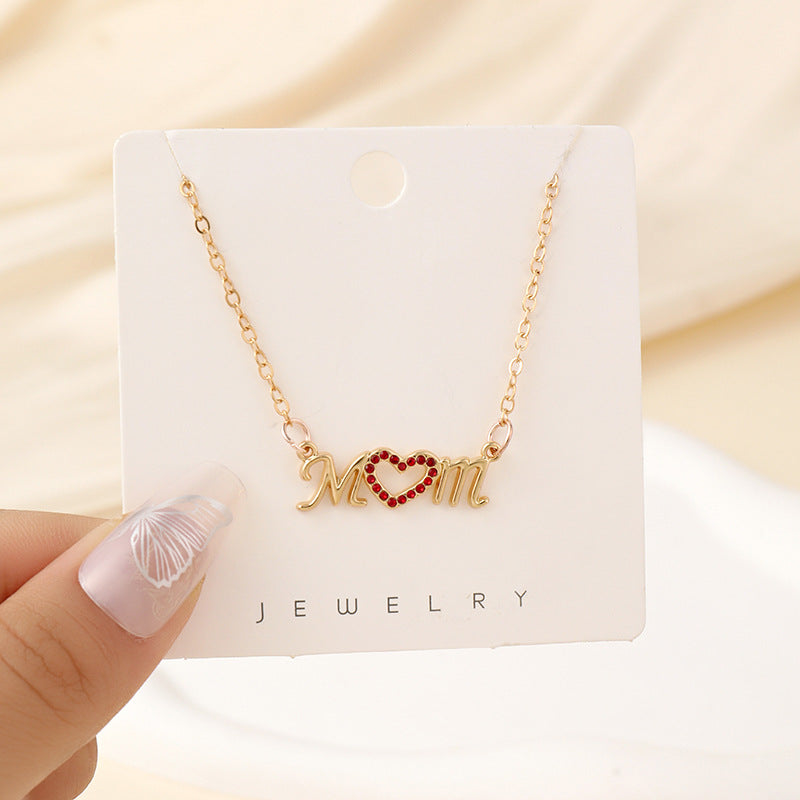 Thanksgiving Classic Love Mother's Day Pendant Gift for Mama Holiday Mother Necklace