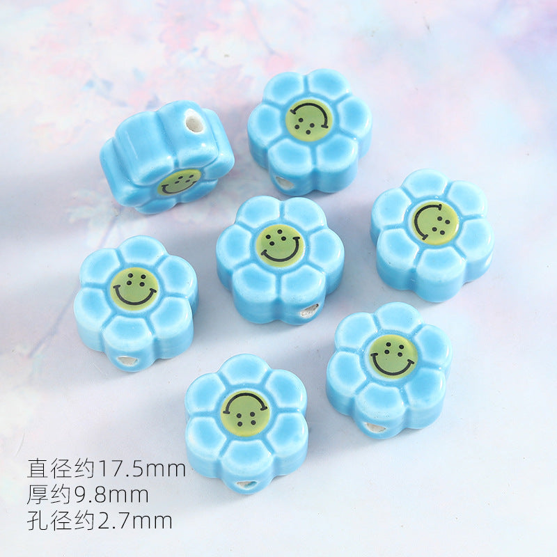 Ocean Wind Ceramic Beads Rabbit Conch Cat Claws Beaded Accessories Handmade Material DIY Loose Beads Bracelet Accessories