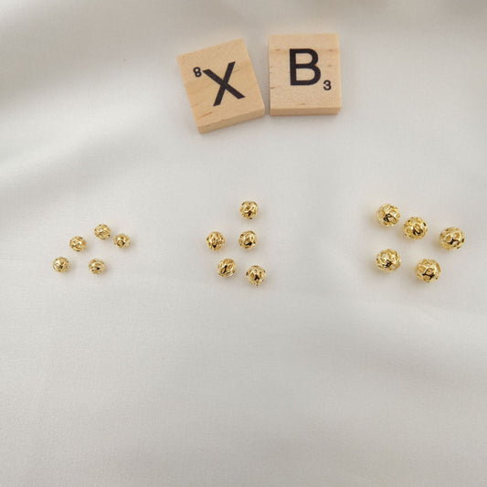 Hollow Beads Hollow Ball DIY Accessories Beads Necklace Beads Bracelet Beads Loose Beads Copper Plated Real Gold 14K18K Color Retention