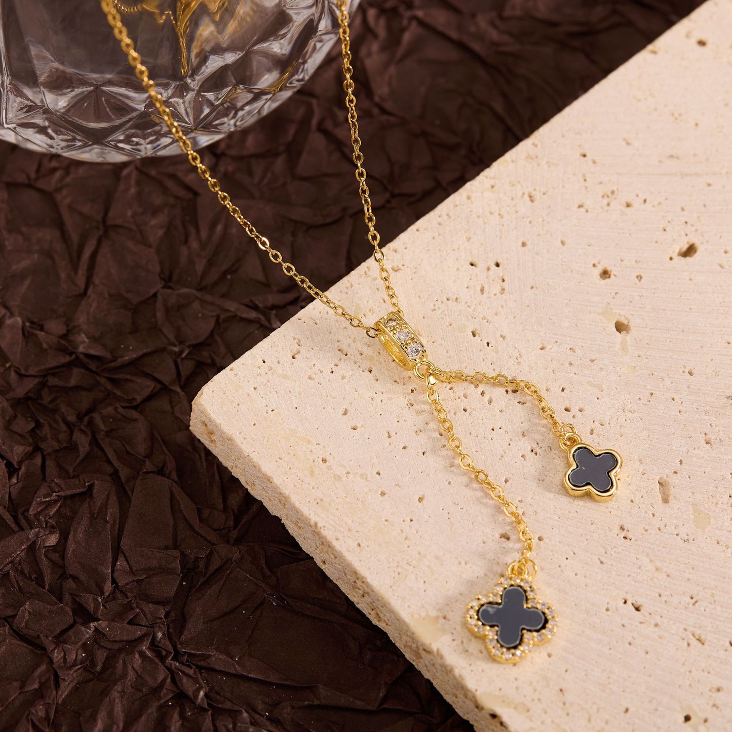 Summer New Titanium Steel Non-fading Versatile Necklace Light Luxury Simple Pendant Women's Necklace