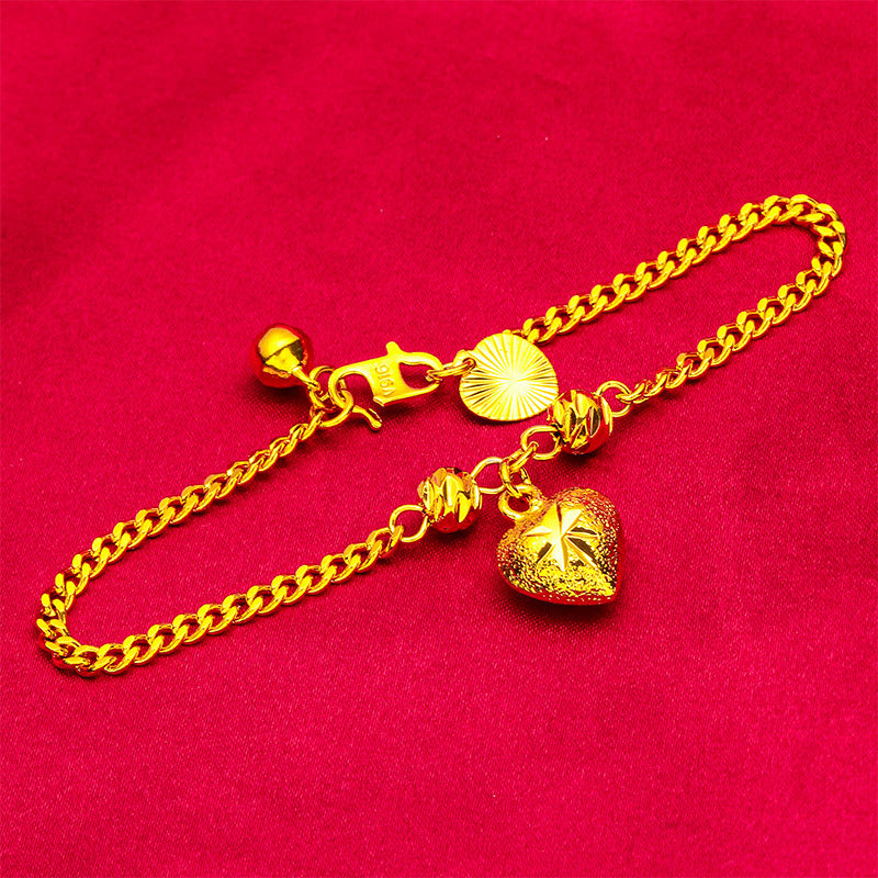 Girls Love Bracelet Hollow Women's Bracelet Heart Shape Gold Plating Bracelet