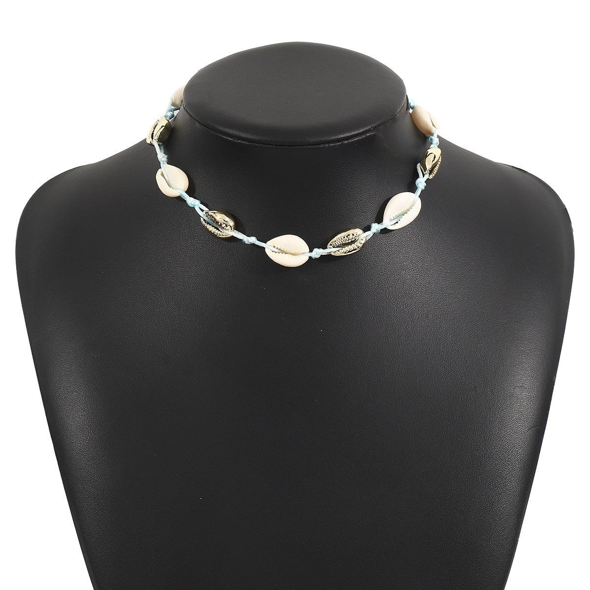 Bohemian Hand-woven Alloy Shell Necklace, Summer Dopamine Beach Resort Collarbone Chain