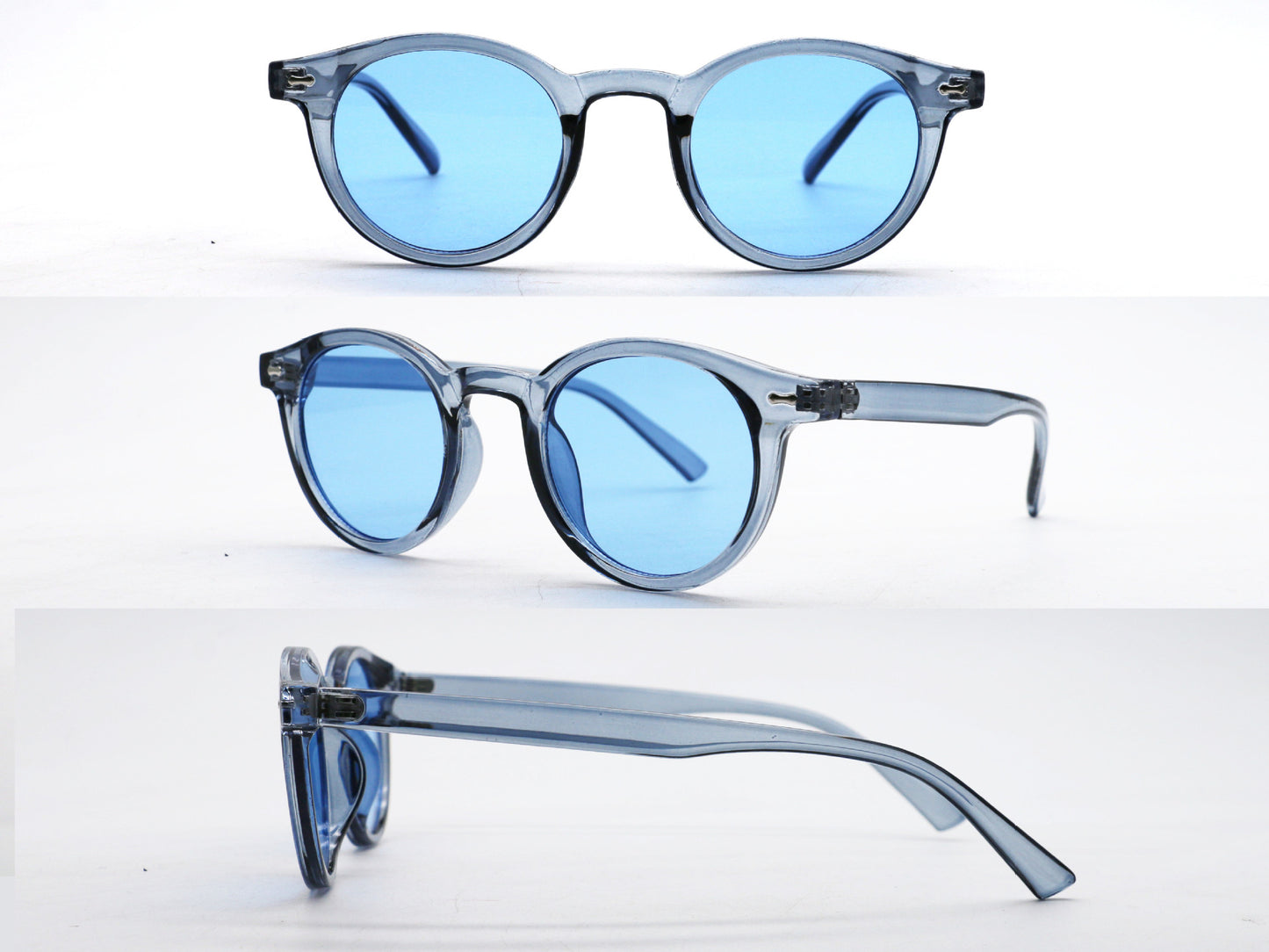 Rice Nail Round Frame Sunglasses 2025 New Retro Ocean Piece Personalized Sunglasses Trendy Male Female Internet Celebrity Sunglasses