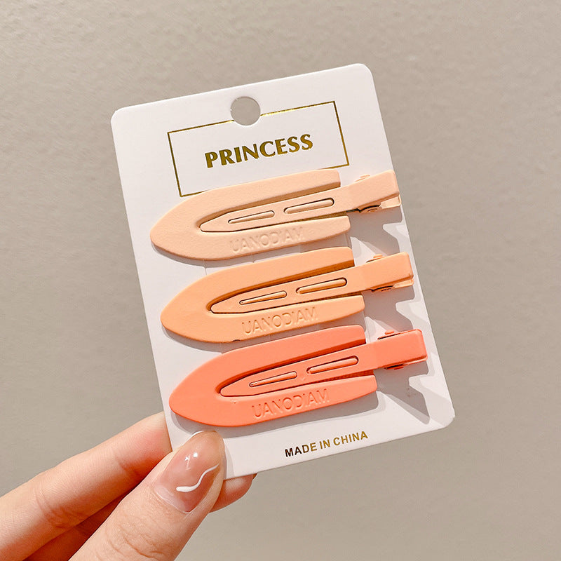 Black and White Checkerboard Hairpin Seamless Hairpin Broken Hair Bangs Side Clip Female Korean Duck Bill Clip One-word Clip