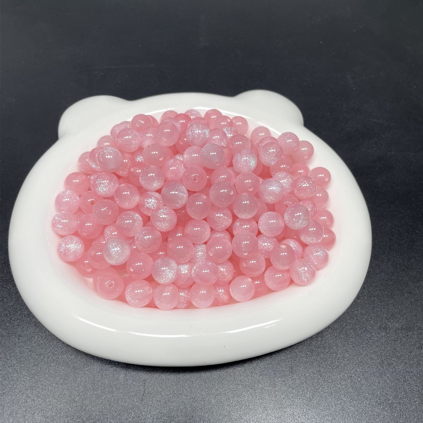 8/10/12 Mm Resin Fine Flash Starry Sky Mermaid Ji Round Beads Resin Imitation Cat Eye Beads DIY Bracelet Accessories