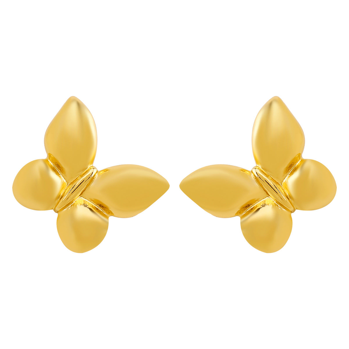 Personalized Design Retro Simple Butterfly Earrings, Temperament Fashion Alloy Ring Necklace