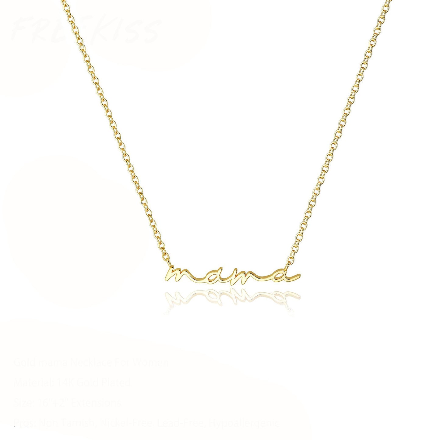 18K Gold Non-fading Stainless Steel Mama Necklace Neck Chain Parent-child Gift Mother's Day Gift Love Mom Necklace