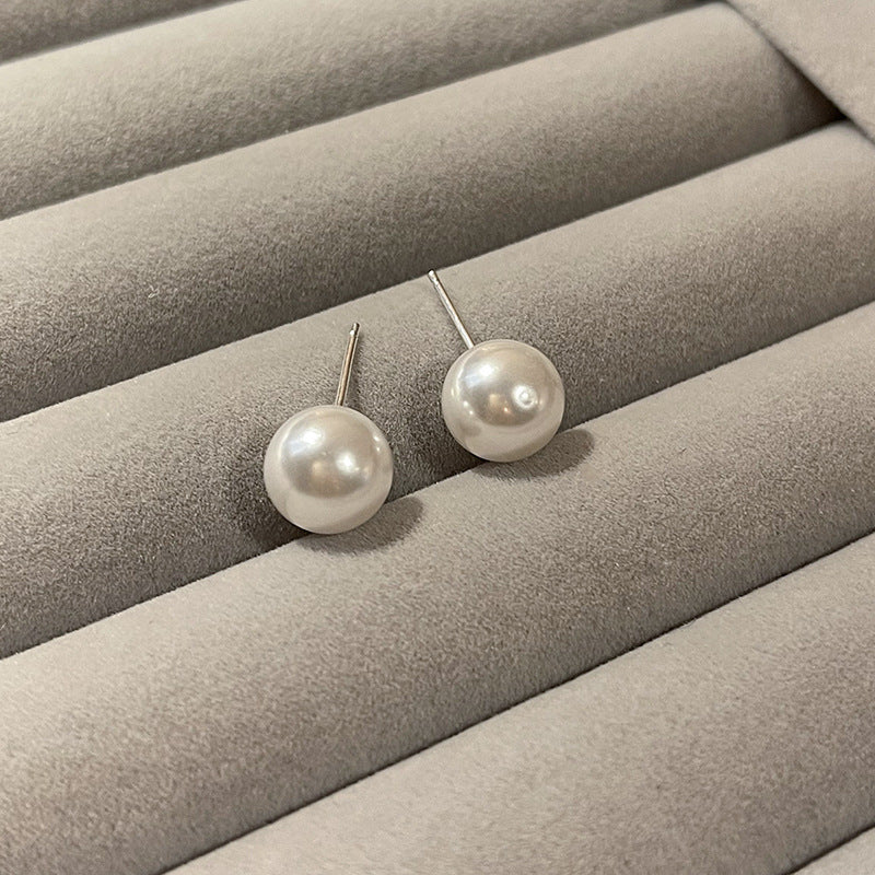 S925 Silver Needle Simple Ear Hole Earrings, Women's Small and Versatile Commuting Temperament Earrings, No Need To Pick Ear Accessories When Sleeping