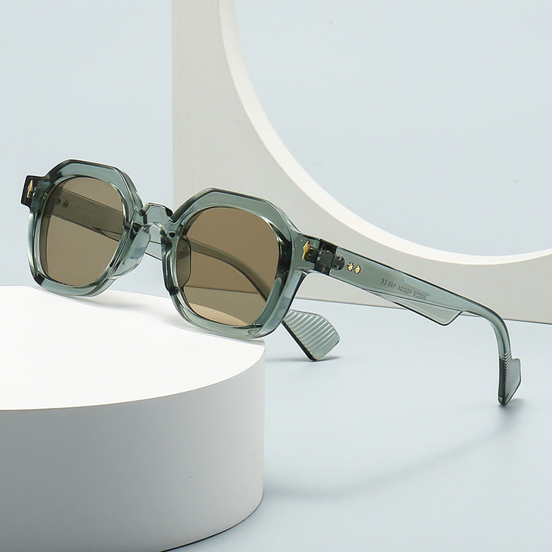 Cross-border European and American Narrow Frame SUNGLASSES Trendy Street Photography Modern Charm Retro Sunglasses