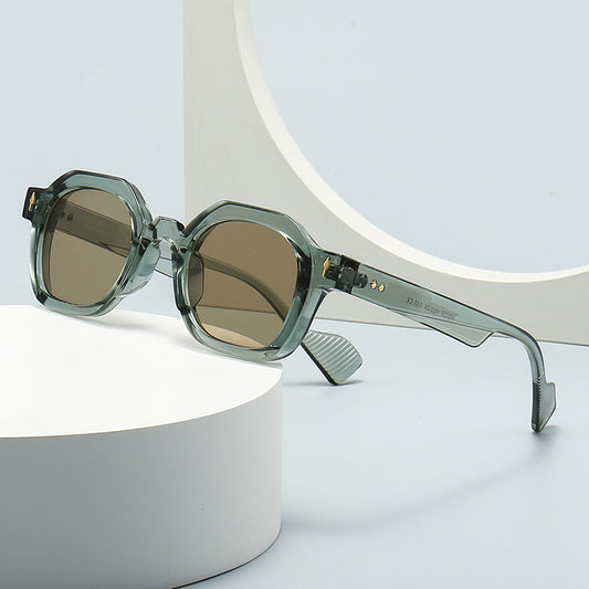 Cross-border European and American Narrow Frame SUNGLASSES Trendy Street Photography Modern Charm Retro Sunglasses