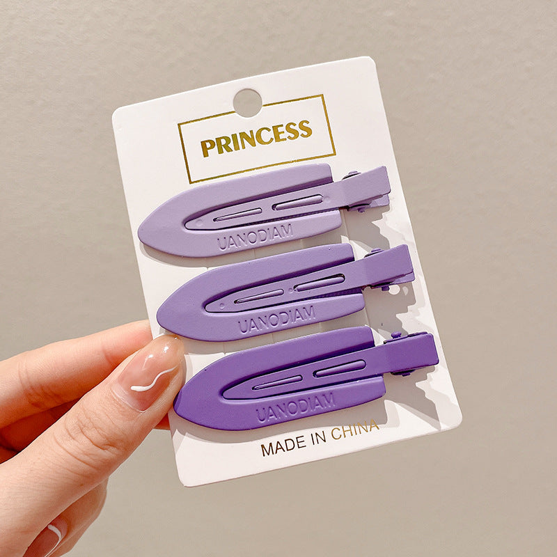 Black and White Checkerboard Hairpin Seamless Hairpin Broken Hair Bangs Side Clip Female Korean Duck Bill Clip One-word Clip