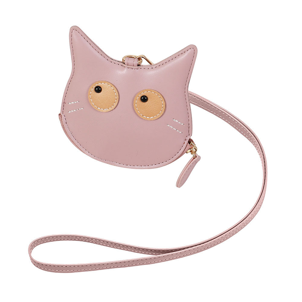 Simple Women's Neck Change Bag Women's High-end Cartoon Mini Card Bag PU Cute Hanging Bag Storage Bag