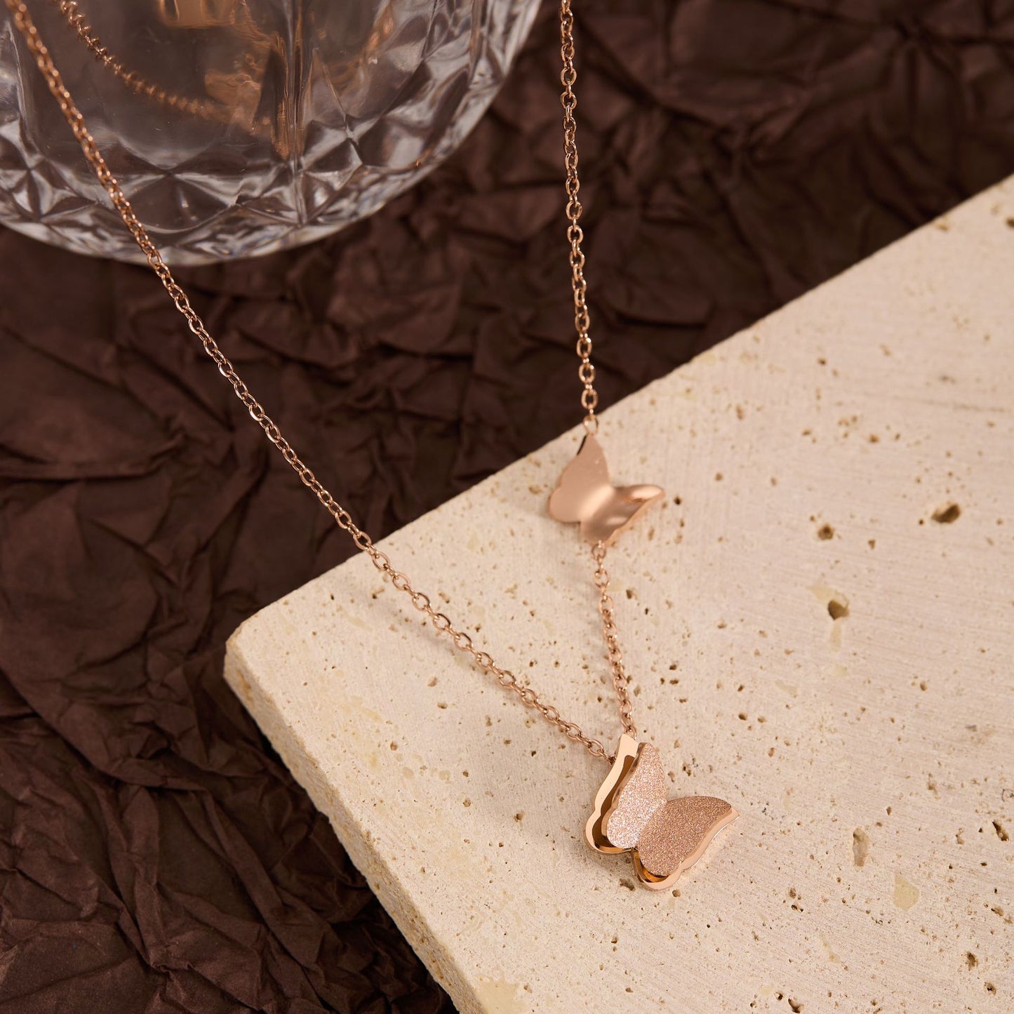 Summer New Titanium Steel Non-fading Versatile Necklace Light Luxury Simple Pendant Women's Necklace