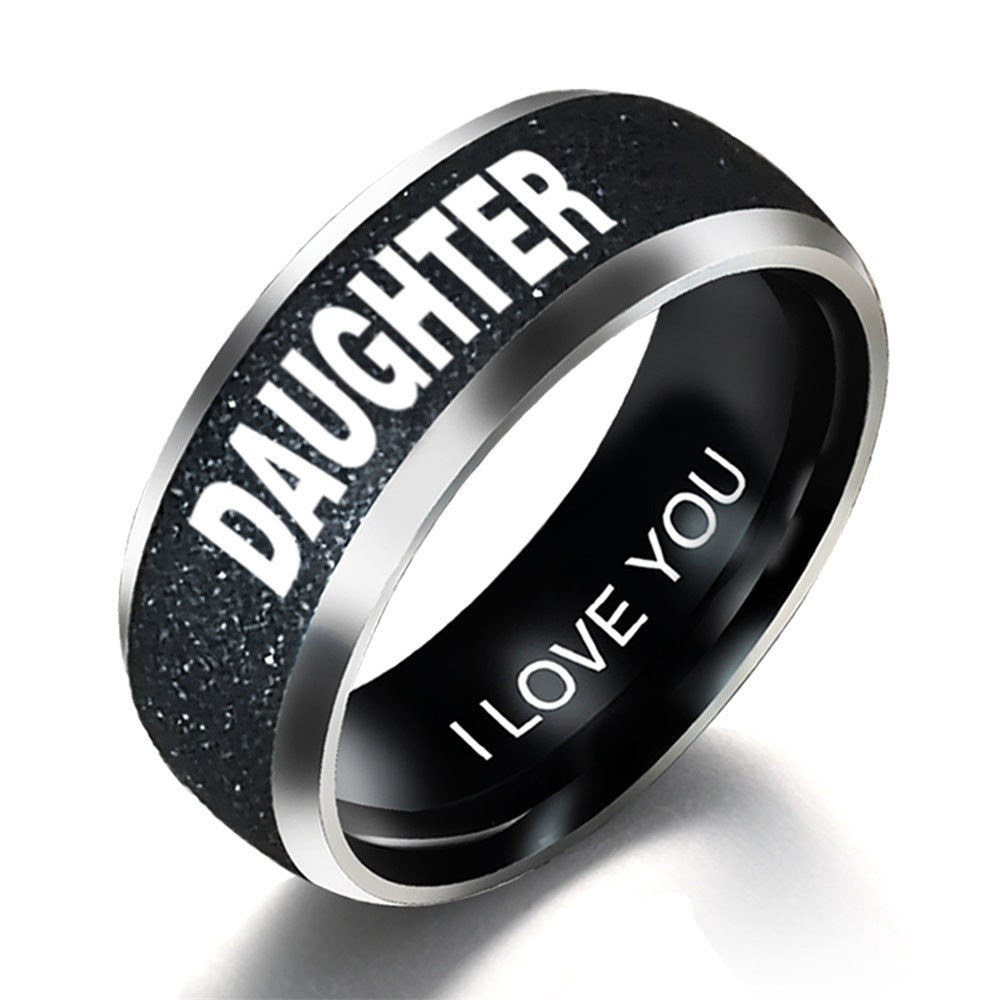 European and American Mother's Day Gift Accessories Family Couple Family Ring DAD MOM SON DAUGHTER