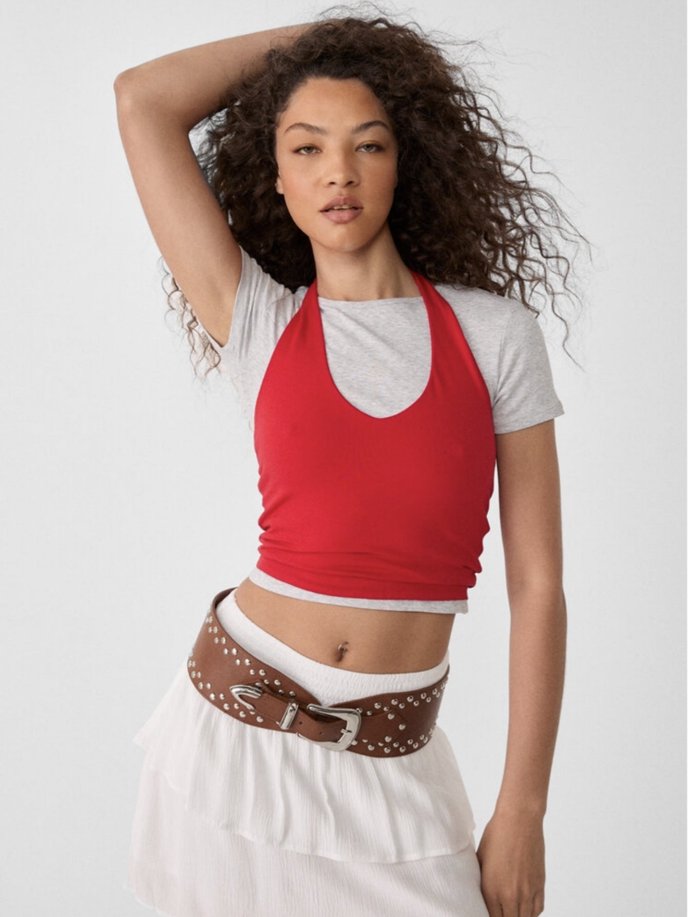 New Rivet Punk Wide Belt Personalized Spice Girl Fashion Versatile Retro Belt