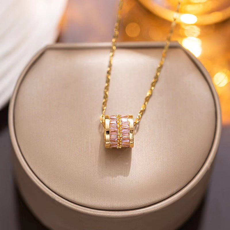 Douyin Internet Celebrity Popular Fashion Crystal Transfer Bead Necklace Korean Version Simple Female Collarbone Chain, Give Girlfriend Gift