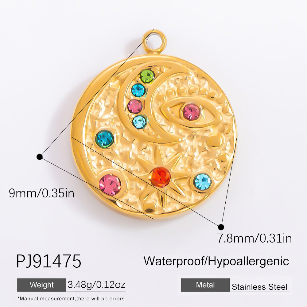 DIY Jewelry Accessories Do Not Fade, High-end Necklace Accessories Electroplated 18k Real Gold Stainless Steel Pendant Single Pendant