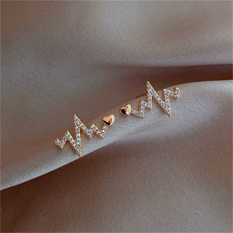 S925 Silver Needle Earrings Women's New Trendy Versatile Temperament Earrings Internet Celebrities Korean Ins Simple Personality Earrings Earrings