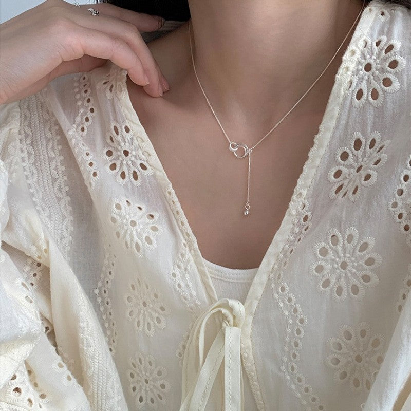 S925 Sterling Silver Premium Butterfly Necklace Gift Ins Female Niche Cold Wind Light Luxury Personalized Fashion Internet Celebrity Pendant