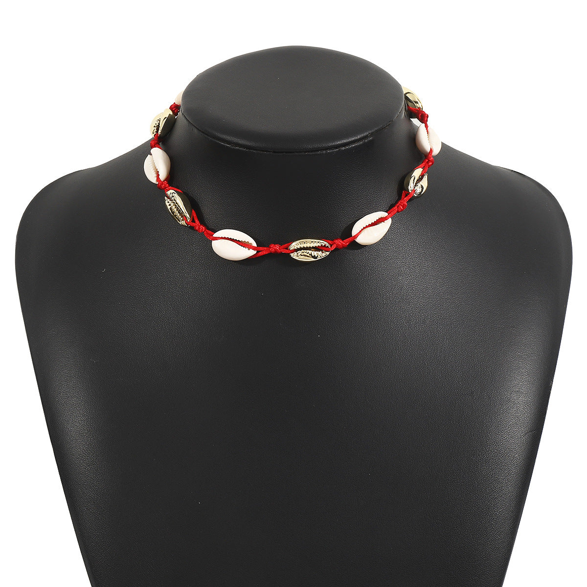 Bohemian Hand-woven Alloy Shell Necklace, Summer Dopamine Beach Resort Collarbone Chain