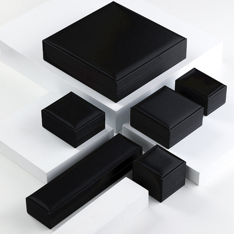 High-end PU Brushed Jewelry Box, Ring Jewelry Box, Premium Storage Box, Necklace, Pendant Box, Bracelet Box.