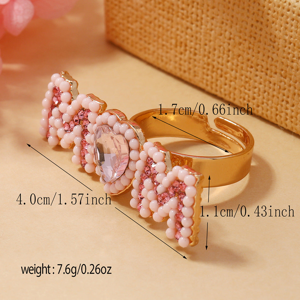 European and American Fashion Light Luxury Style Alloy Diamond MOM Love Letter Earrings Fashion Light Luxury Style Imitation Pearl Earrings Women