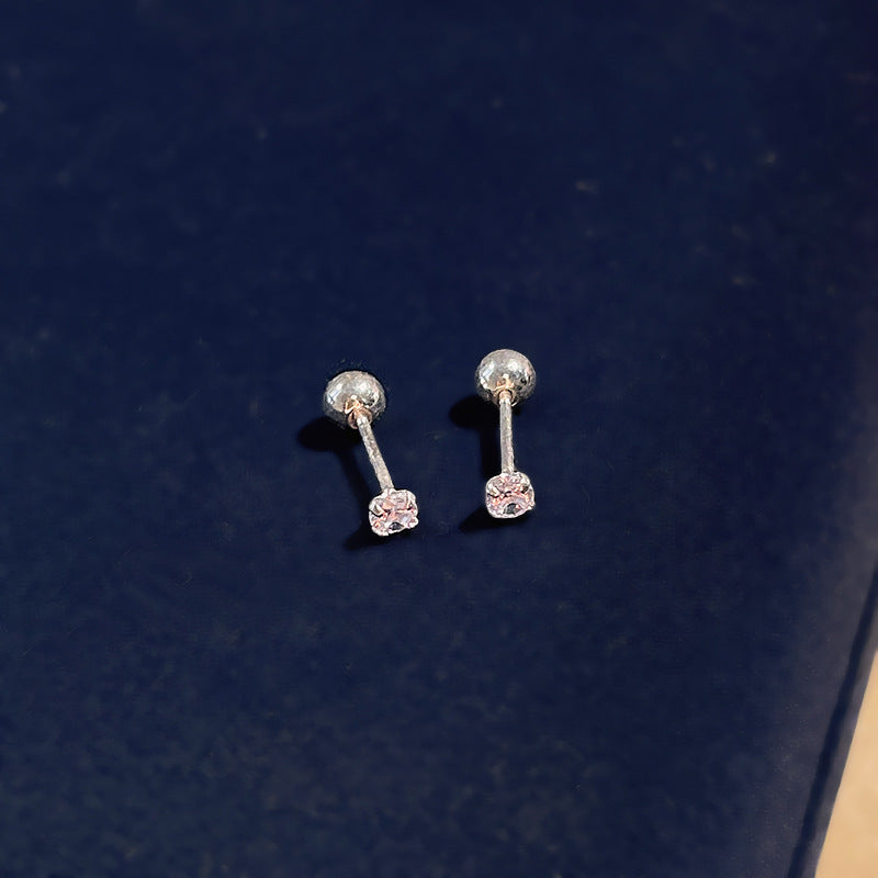 S925 Silver Needle Simple Ear Hole Earrings, Women's Small and Versatile Commuting Temperament Earrings, No Need To Pick Ear Accessories When Sleeping