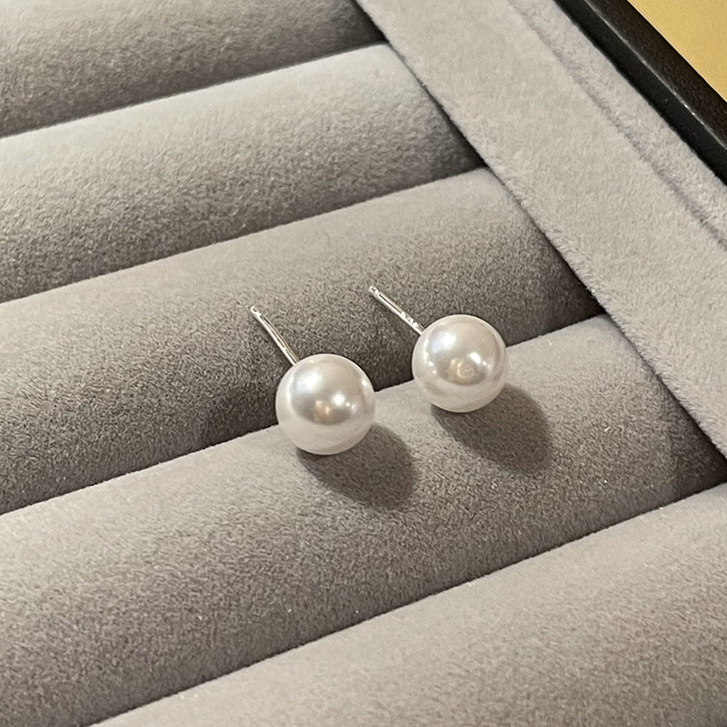 S925 Silver Needle Simple Ear Hole Earrings, Women's Small and Versatile Commuting Temperament Earrings, No Need To Pick Ear Accessories When Sleeping