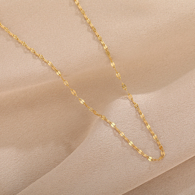 INS Style Titanium Steel Necklace Women's Premium Light Luxury Versatile Clavicle Chain