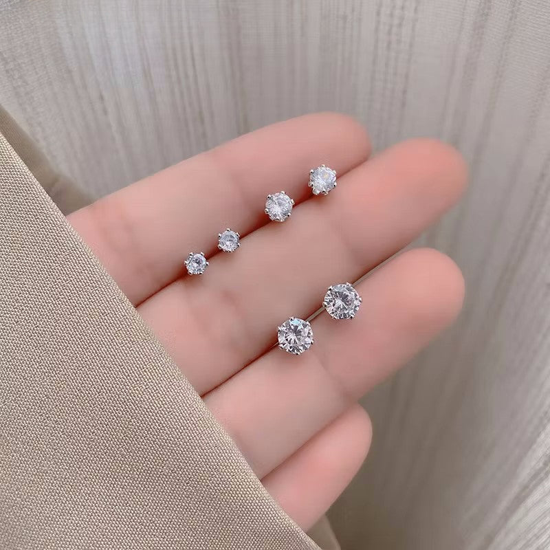 925 Silver Needle Pearl Zircon Earrings Women's High-end Sense Niche Temperament Cold Wind Mori Earrings Ear Jewelry Wholesale