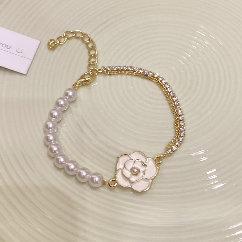 Personality Sweet Cool Baroque Pearl Love Bracelet Fashion Temperament Lucky Lucky Hang Tag Bracelet Personality Jewelry