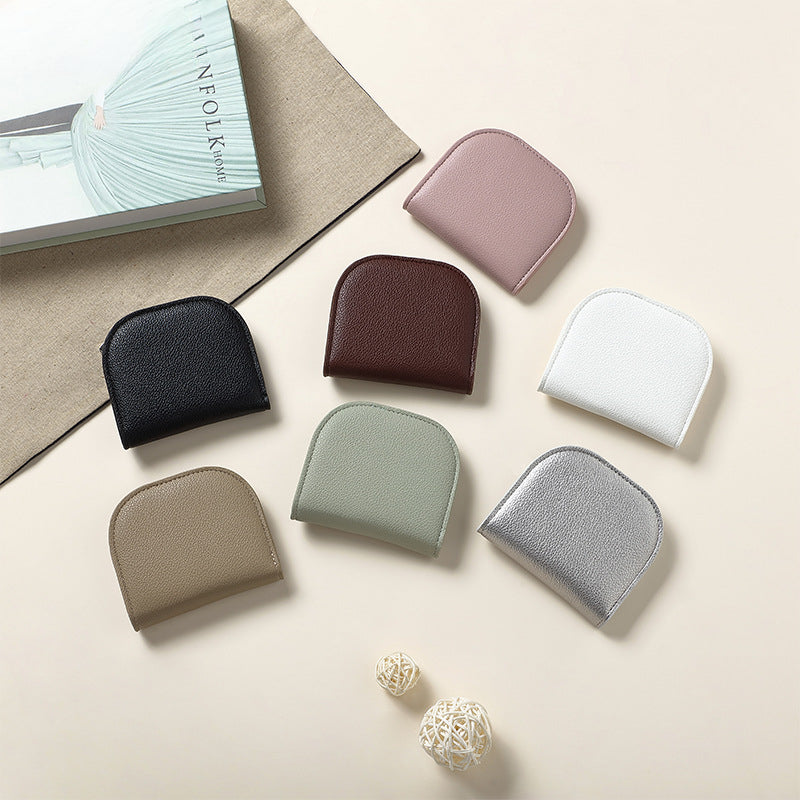 New Change Bag Solid Color Small Wallet Women's High-end Polyester Leather Wallet