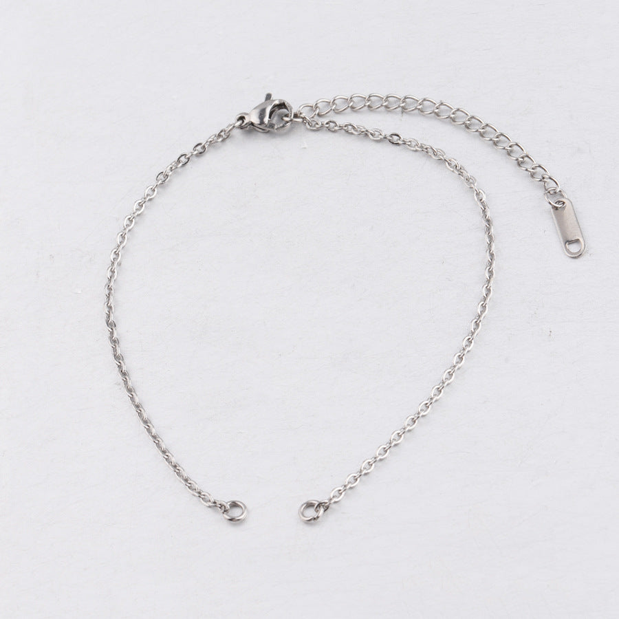 Hot-selling 2mm Fine Steel Color Gold Rose Gold Stainless Steel DIY Bracelet Chain Accessories Size Optional Bracelet
