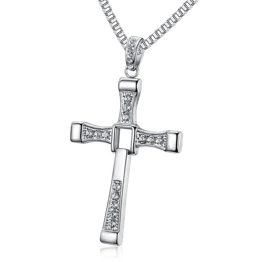 Titanium Steel Necklace, Toledo Same Men's Cross Pendant, Domineering Men's Stainless Steel Jewelry