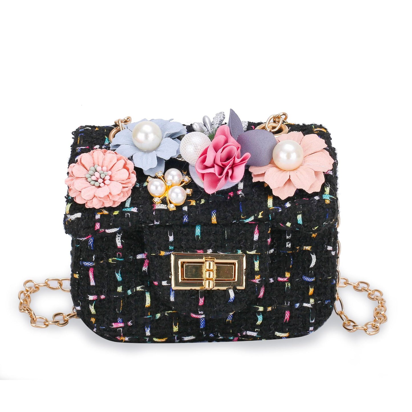 Children's Bag Cute Girl Cartoon Flower Shoulder Bag Small Fragrant Wind Messenger Bag Baby Change Bag Candy Bag