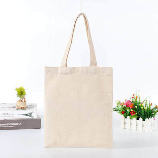 Solid Color Blank New Japanese Commuter Small Fresh Canvas Bag Student Handbag Tote Bag Cotton Bag
