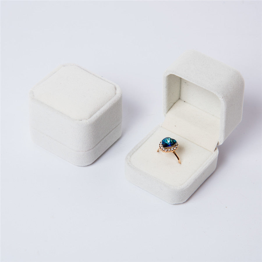 Flannel Jewelry Box Wholesale Ring Box Black Ring Box Ring Box Wholesale Factory Direct Sales