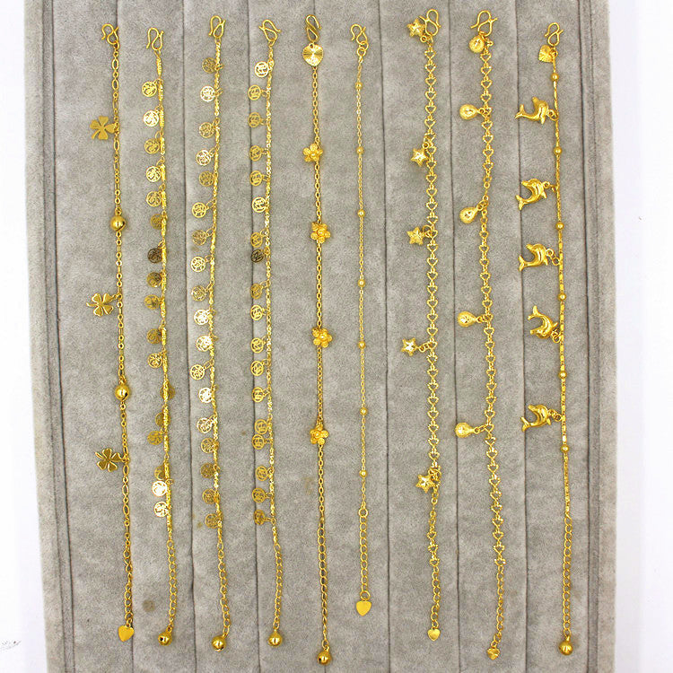 Fashion Euro Vietnamese Sand Gold Girls Anklet