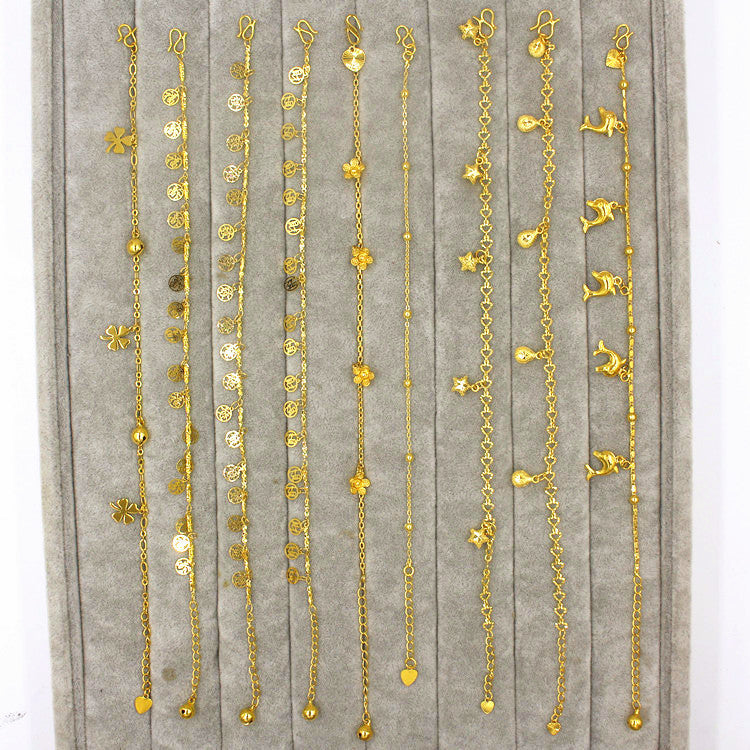 Fashion Euro Vietnamese Sand Gold Girls Anklet