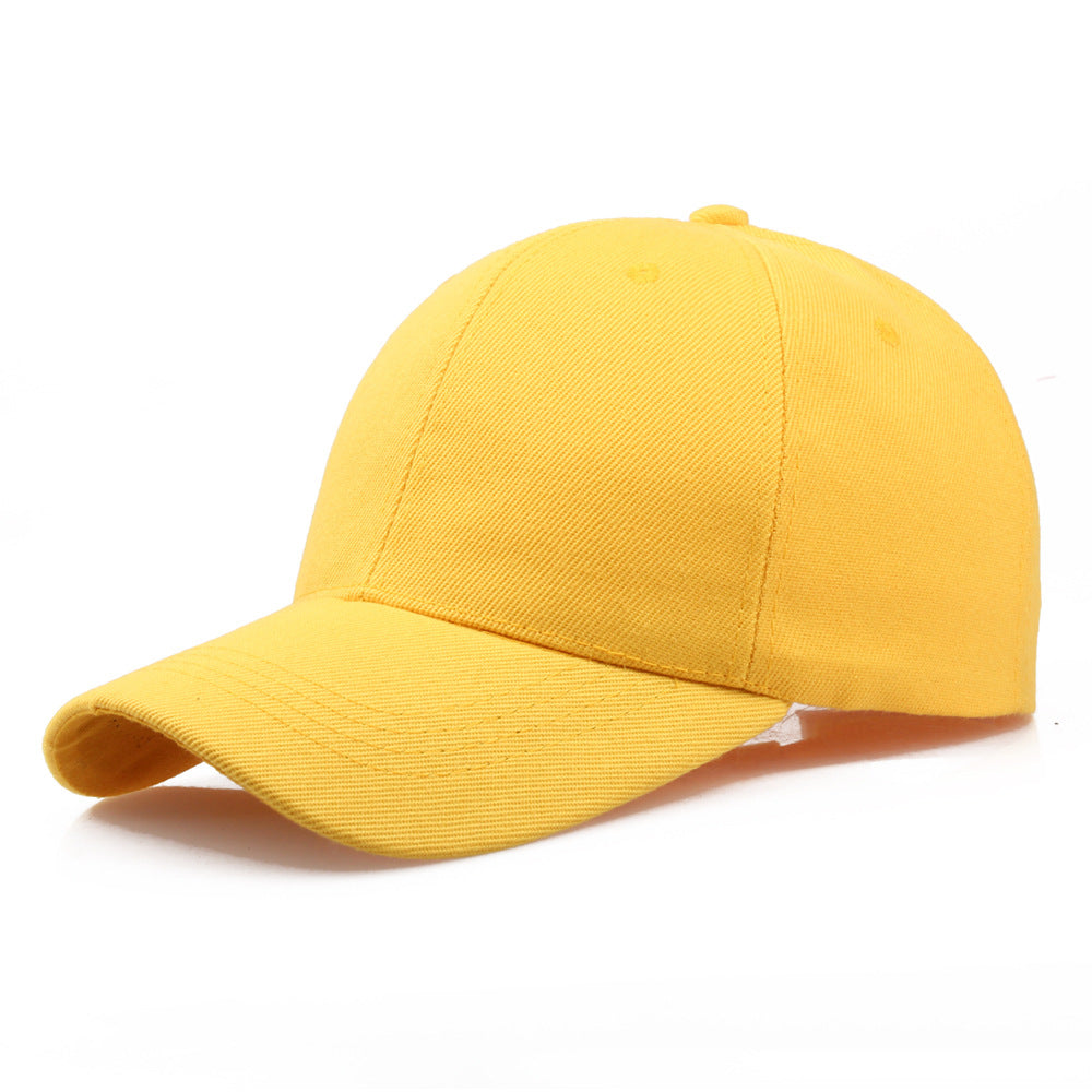 Spot Wholesale Cotton Thickened Solid Color Blank Cap Hat Work Cap Advertising Cap Baseball Cap Korean Version Tide