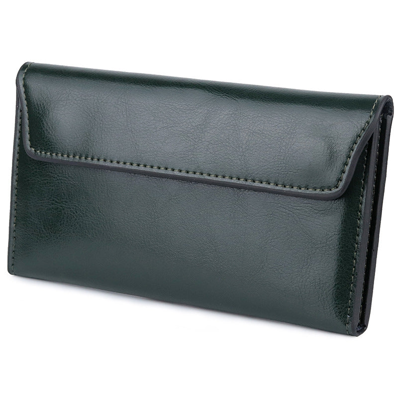 Leather Large Capacity Ultra-thin Women's Wallet Fashionable Simple Multi-functional Women's Clutch Bag